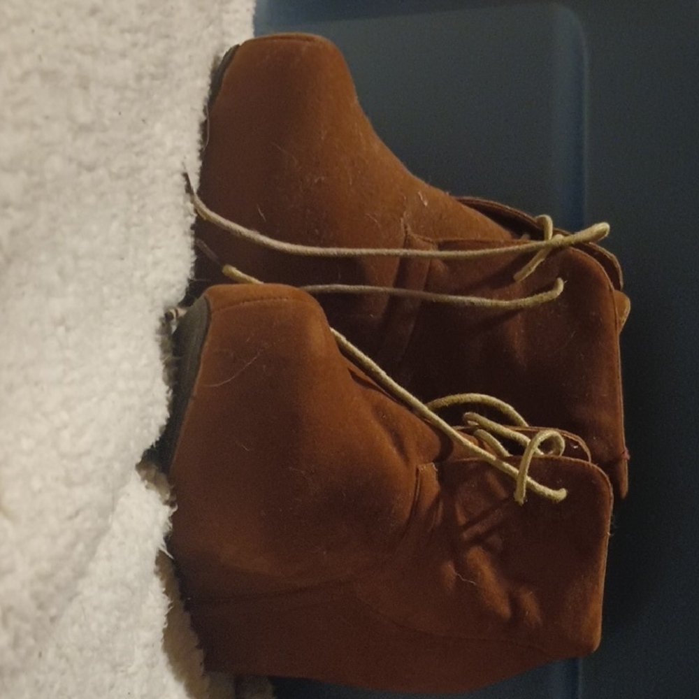 Brown Suede Ankle Boots